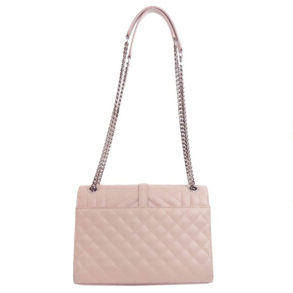 SAINT LAURENT Envelope Medium Shoulder Bag Leather Black - Picture 2 of 11